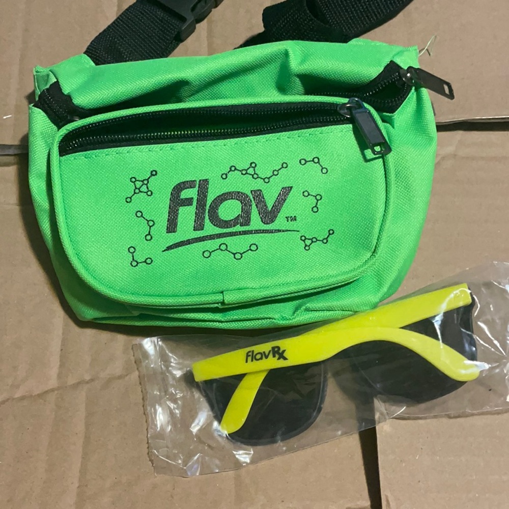 Lime Green Flav branded Fanny pack